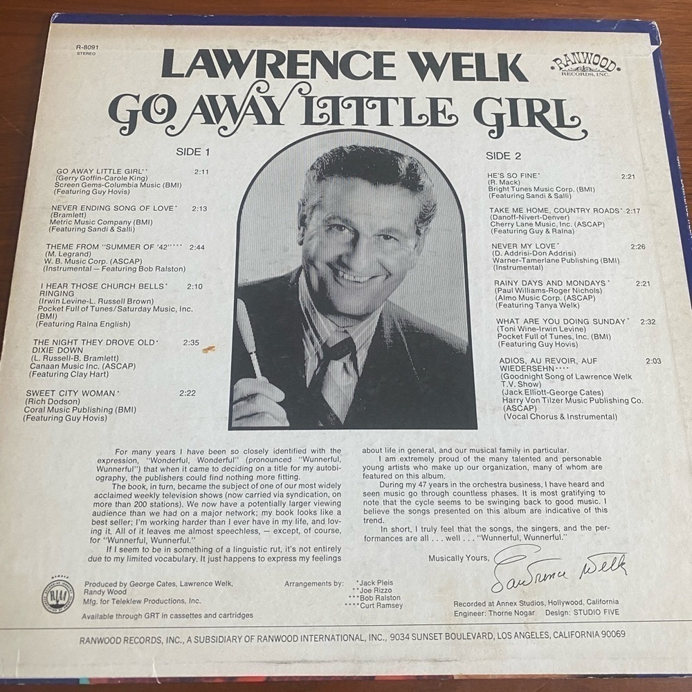 Lawrence Welk “Go Away Little Girl” Vinyl Record - Picture 2 of 2